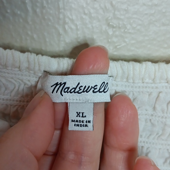 Madewell Rosalie Tie-Strap Top in Geo Eyelet Size XL - Picture 3 of 6